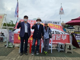 [NSP PHOTO]이재오 국민회의 상임의장 국회 앞서 화천대유 특검 촉구