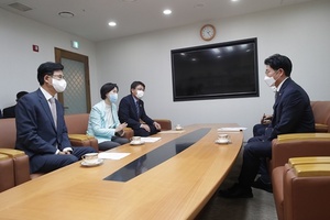 [NSP PHOTO]국토부 장관 만난 양천·노원·송파구청장, 한 목소리 재건축 안전진단 기준 완화 제안