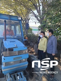 [NSP PHOTO]강임준 군산시장, 2021년산 벼 수매 현장 방문