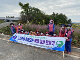 [NSP PHOTO]함평군 생활개선회, 도시민이 찾아오는 억새 정원 조성