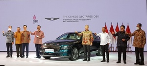 [NSP PHOTO]G20 발리 정상회의서 각국 정상들, 제네시스 G80 전동화 모델 탄다