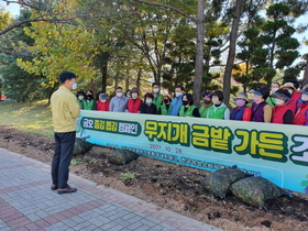 [NSP PHOTO]광양 금호동, 무지개 금밭 가든 조성에 나서