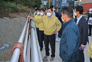 [NSP PHOTO]주낙영 경주시장, 형산강 공도교 건설현장 방문