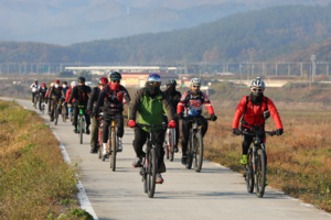 [NSP PHOTO]주낙영 경주시장,형산강 자전거도로 조성 현장 점검