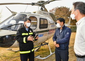 [NSP PHOTO]유문종 수원시 제2부시장, 산불 대비 시설 점검