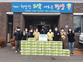[NSP PHOTO]김동기 대동개발 대표, 광양 옥곡면에 연말연시 물품 기탁