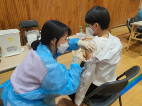 [NSP PHOTO]경주시, 소아·청소년 대상 학교 방문 백신 접종 실시