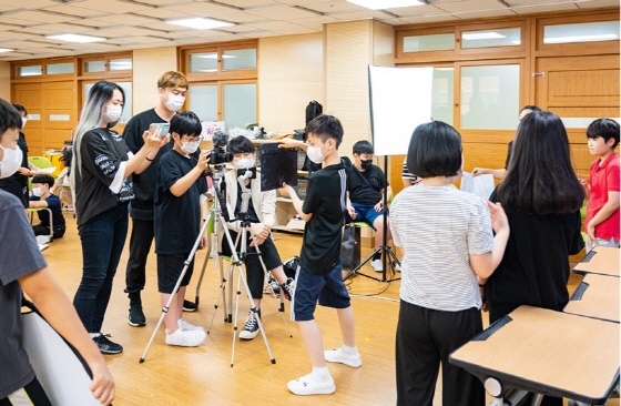 NSP통신-학생들이 뮤지컬 라이프 교육에 참여하고 있다. (오산시)