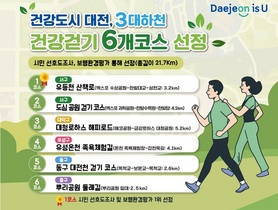 [NSP PHOTO]대전시, 3대하천 건강걷기 6개 코스 선정