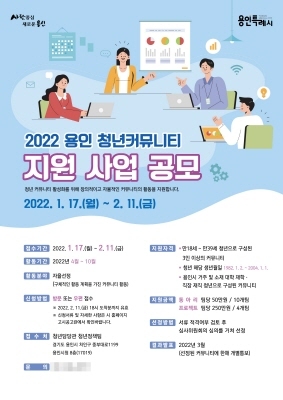 NSP통신-용인 청년 커뮤니티 지원 홍보 포스터. (용인시)