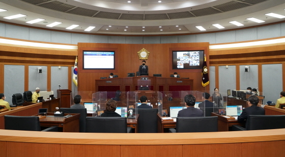 NSP통신-4일 제264회 임시회 제2차 본회의가 진행되고 있다. (오산시의회)