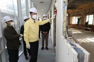 [NSP PHOTO]국민체육진흥공단, 경륜선수 숙소동 공사현장 안전관리시스템 점검