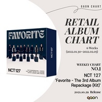 [NSP PHOTO]엔시티 127 Favorite, 가온 소매점 주간 앨범차트 1위
