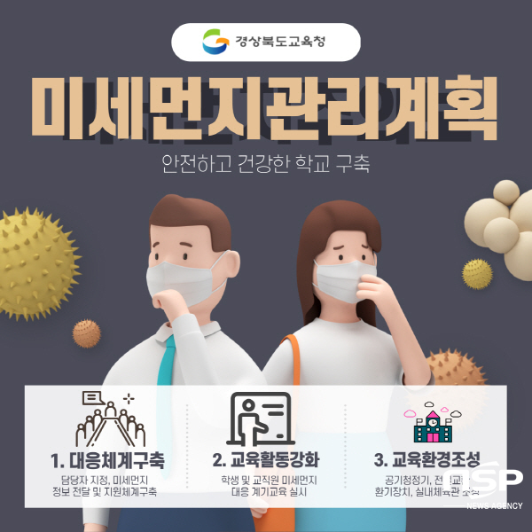 NSP통신-경상북도교육청은 학생들이 미세먼지로부터 안심하고 생활할 수 있는 교육환경을 만들기 위해 학교 미세먼지 관리 계획을 수립해 교육지원청 및 각급학교(유치원 포함)에 전파했다고 8일 밝혔다. (경상북도교육청)
