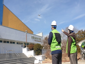 [NSP PHOTO]포항시시설관리공단, 드론을 활용한 스마트 현장 점검 실시