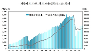 [NSP PHOTO]지난해 카드 해외사용금액 18.6%↑…해외직구 증가 영향