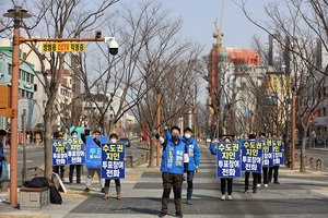 [NSP PHOTO]조지훈 전주시장 출마예정자, 삼보일배 대장정 마무리