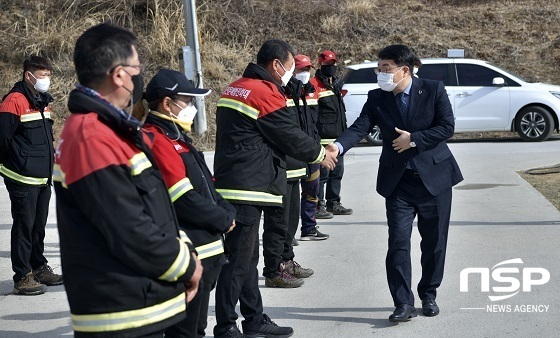 [NSP PHOTO]장영수 장수군수, 산불전문예방진화대 격려