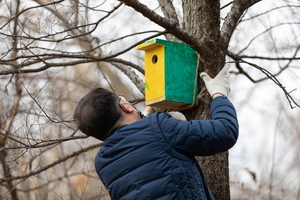 [NSP PHOTO]수원시, 도심속 조류 새 보금자리 인공새집 설치