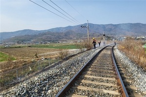 [NSP PHOTO]한국철도 광주전남본부, 논두렁 화재 초기진압으로 큰 피해 막아