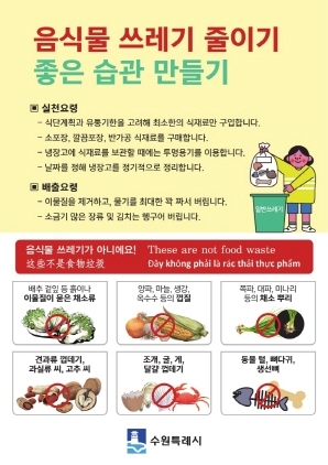 NSP통신-음식물쓰레기 줄이기 안내문. (수원시)