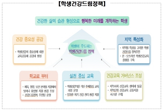 NSP통신-학생건강드림정책 흐름도. (경기도교육청)