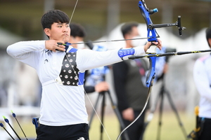 [NSP PHOTO]경북일고 김제덕 선수, 2022 아시안게임 양궁 국가대표 최종 선발