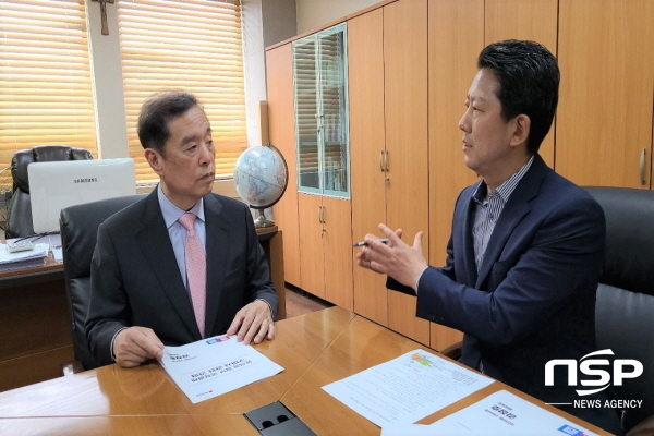 NSP통신-김장호 국민의힘 구미시장 예비후보가 윤석열정부 최고위층 인사를 만나 구미지역 현안의 국책사업 반영을 호소했다. (김장호 구미시장예비후보 선거 사무실)