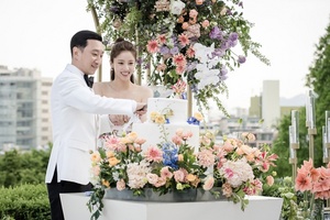 [NSP PHOTO]손담비♥이규혁, 결혼식 현장 사진 공개...행복 미소 가득