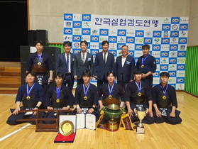 [NSP PHOTO]용인시청 검도팀, 전국실업검도대회 종료 13초 남기고 극적 우승