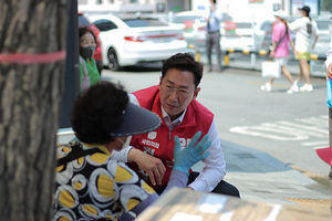 [NSP PHOTO]원강수 원주시장 후보, 소상공인건강 치유센터 설치 공약