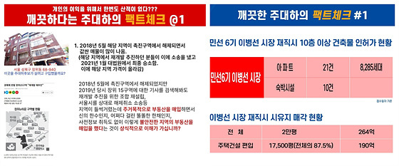 NSP통신-이병선, 주대하 후보의 상대방 팩트체크 자료. (후보 SNS 캡쳐)