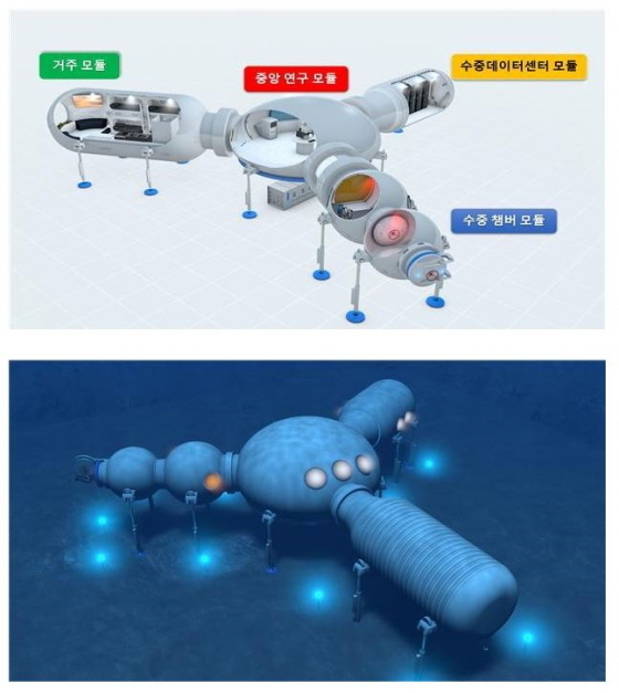 NSP통신-모듈형 해저공간 플랫폼 조감도 구상(안). (국토안전관리원)
