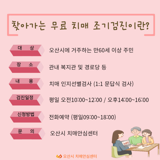 NSP통신-찾아가는 치매 조기검진 안내문. (오산시)