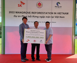 [NSP PHOTO]SK이노베이션, CES2022서 조성한 기부금 베트남 맹그로브숲 복원사업에 전달
