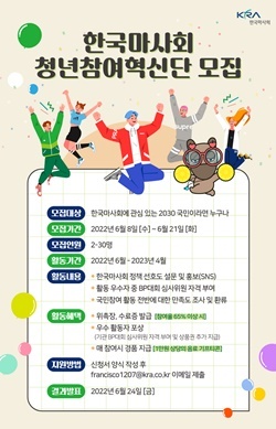 NSP통신-청년참여혁신단 1기 모집 포스터 (한국마사회)