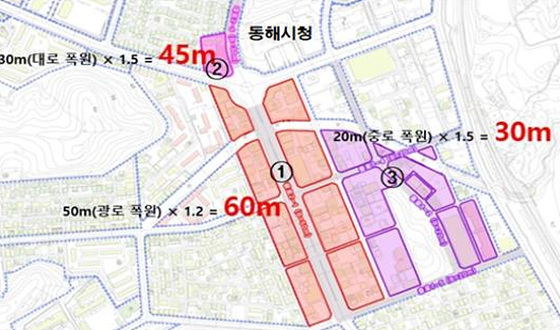 NSP통신-동해시 천곡동 상업지역 건축물 최고높이 제한 지역. (동해시)