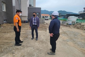 [NSP PHOTO]순천소방서 구례119안전센터, 공사장 화재안전 컨설팅 실시