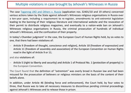 NSP통신-유럽인권재판소 보도 자료 요약본 (유럽인권재판소 홈페이지 화면 캡쳐)