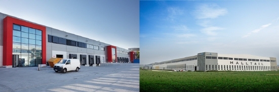 NSP통신-몰테일이 운영하고 있는 독일(왼쪽), 중국 물류센터 (코리아센터 제공)