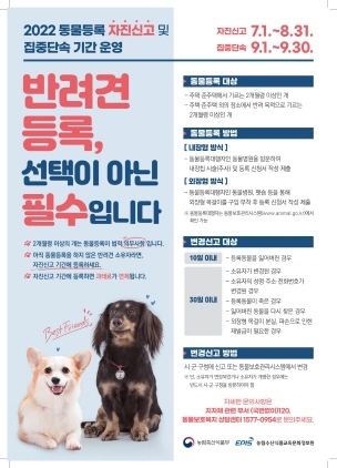 NSP통신-동물등록 자진등록 안내 포스터. (삼척시)