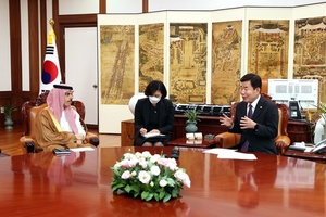 [NSP PHOTO]김진표 국회의장, 파이살 사우디아라비아 외교장관 접견
