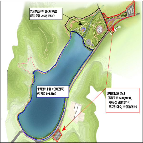 NSP통신-경주시는 영지설화공원 조성사업 3단계 2차분 공사를 다음달 착공한다고 21일 밝혔다. (경주시)