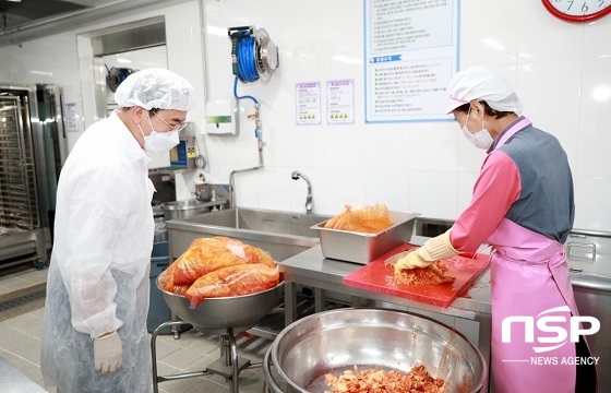 [NSP PHOTO]서거석 교육감, 학교급식 위생 및 방역 점검