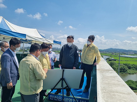 [NSP PHOTO]김포시, 행안부 재난관리실장 김포 봉성 자연재해위험지구 방문