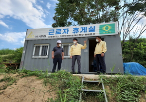 [NSP PHOTO]의성군, 폭염 대비 건설 현장 점검 실시