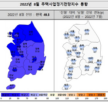 [NSP PHOTO]8월 주택사업경기전망지수 전월대비 더욱 악화…세종‧충남 대폭 하락