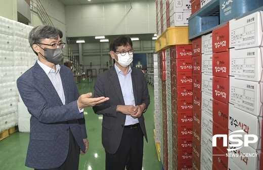 [NSP PHOTO]최훈식 장수군수, 추석 전 거점산지유통센터 점검