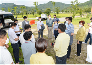 [NSP PHOTO]광양시의회 산건위, 백운제농촌테마공원 현장 방문