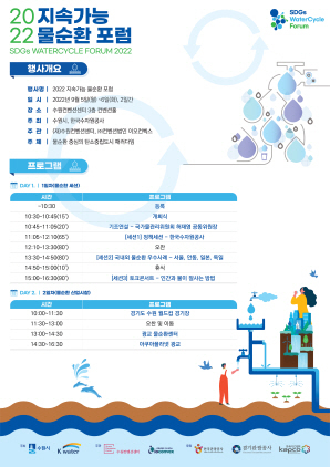 NSP통신-2022 지속가능 물순환 포럼 일정. (수원시)